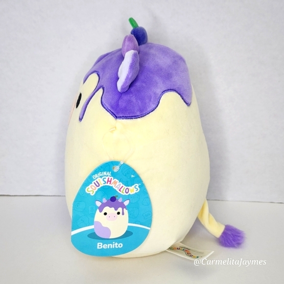 BENITO 🫐🐄 Blueberry Cow Original Squishmallow By Kellytoy NWT - Picture 2 of 8